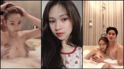 คลิปหลุด สาวน่ารักโดนแฟนหนุ่มสุดหล่อแอบถ่ายคลิปตอนเย็ดกันในอ่าง โครดน่ารักหัวนมอยมชมพูอย่างสวยโดนเย็ดสดปล่อยใน